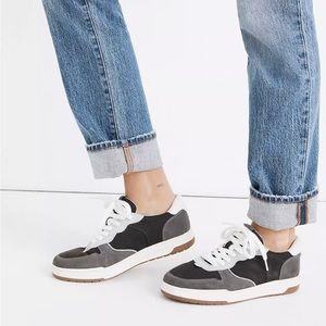 MADEWELL Court Sneakers in Dark Colorblock Nubuck and Suede Women’s Size 9